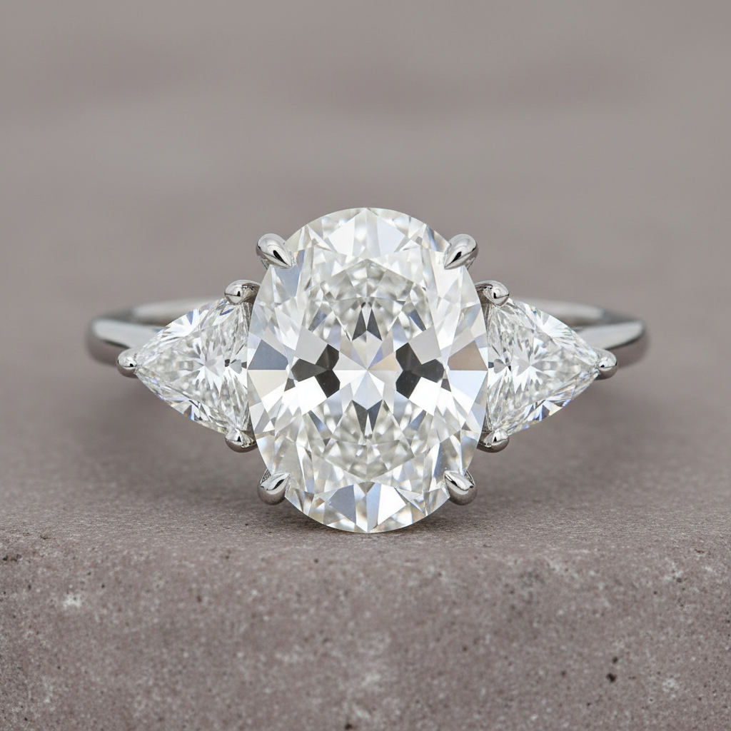 The Geneviève — 2.05ct Oval Three-Stone